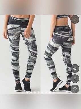 lululemon athletica Black & White Patterned Leggings